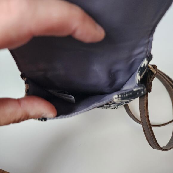 Thirty One 31 Call Me Crossbody & Strap Rio Weave Aztec Black Purse Travel EUC - Picture 7 of 7